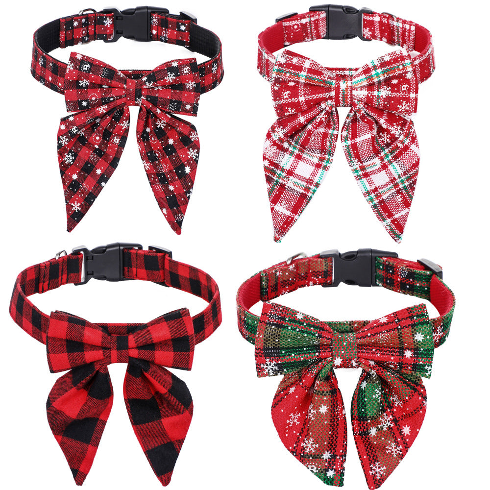 Christmas Dog Bow Tie Collar