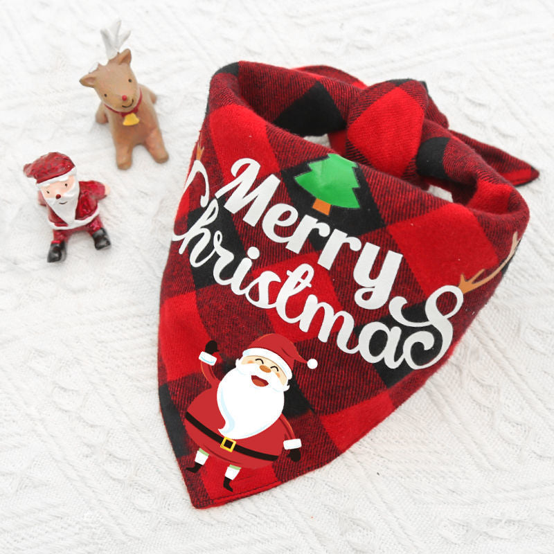 Reversible Double-Layer Cotton Pet Scarf