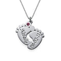 S925 Custom Infinity Name Necklace with Footprint Pendant