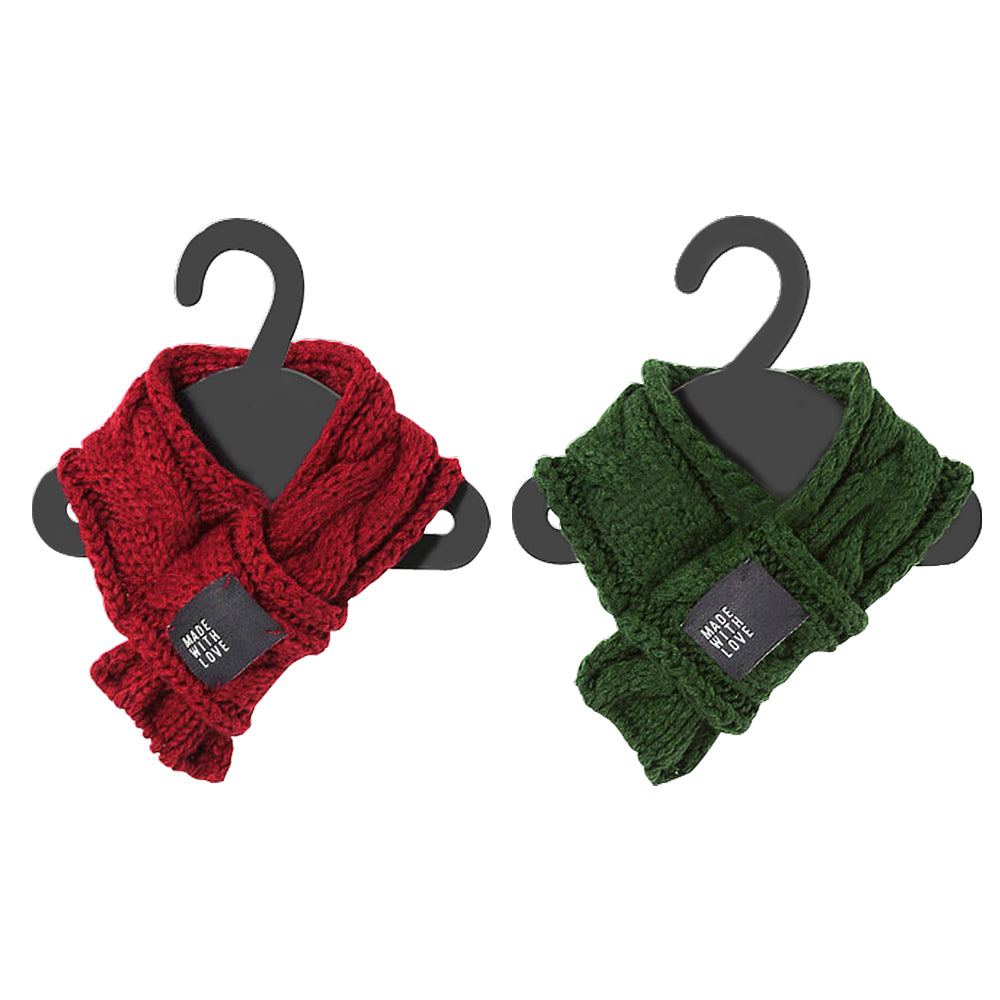 Wool Pet Scarf with Bow-Tie Detail
