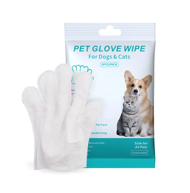 Pet Cleaning Gloves & Grooming Wipes