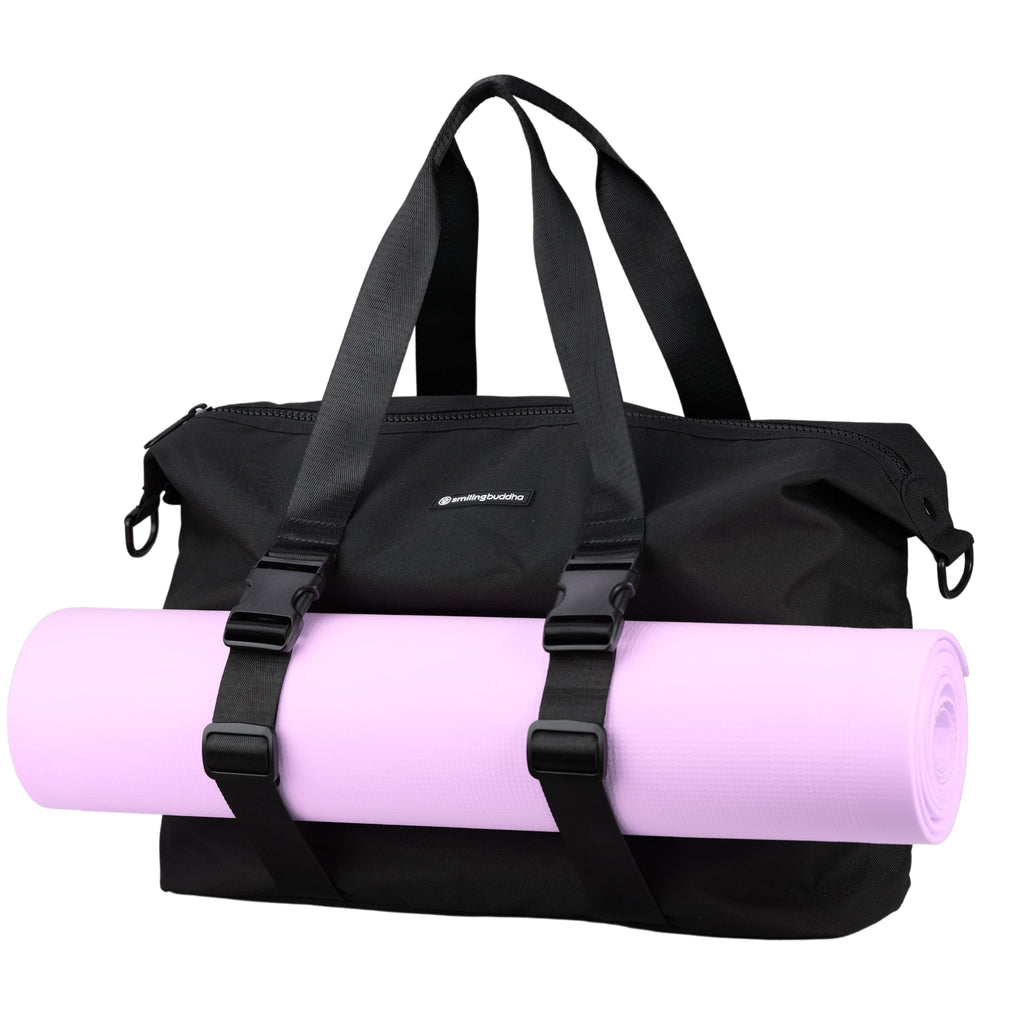 SMILING BUDDHA Yoga Mat Bag for Women - Large Caryall Shoulder Tote for Gym Yoga Pilates O