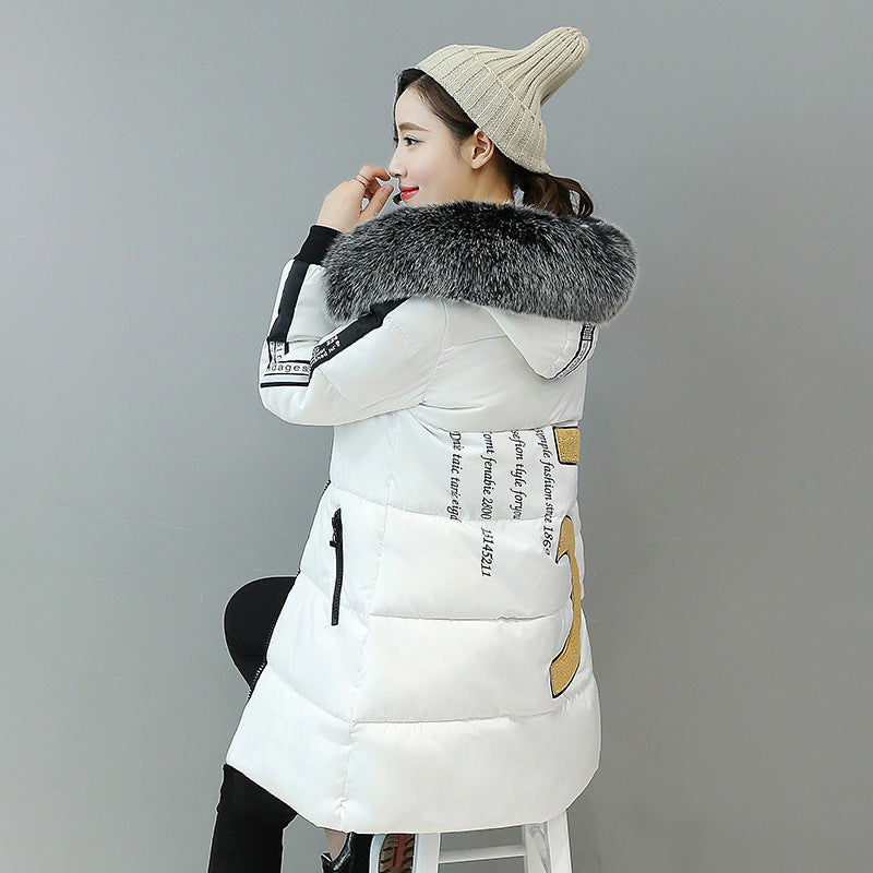 Korean Style Women's Long Warm Lightweight Down Jacket