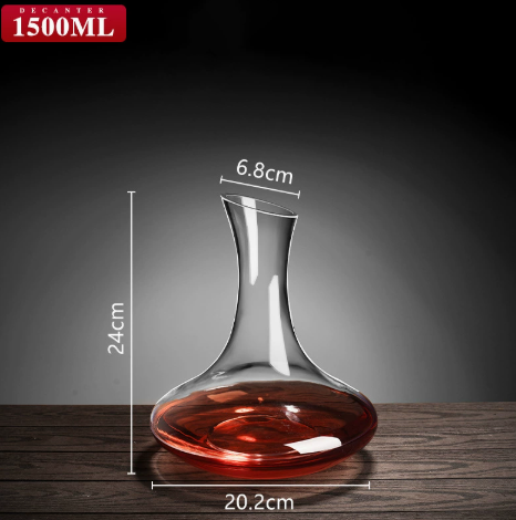Handmade Crystal Red Wine Decanter 1000ML with Pourer