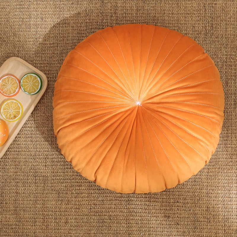 Nordic Solid Color Velvet Pumpkin Pillow