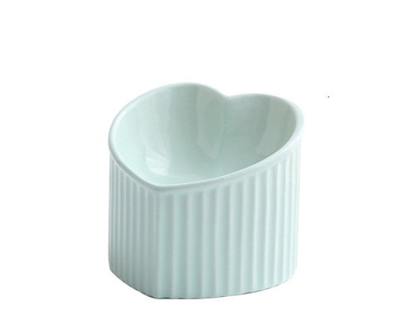 Slanted Ceramic Cat Bowl