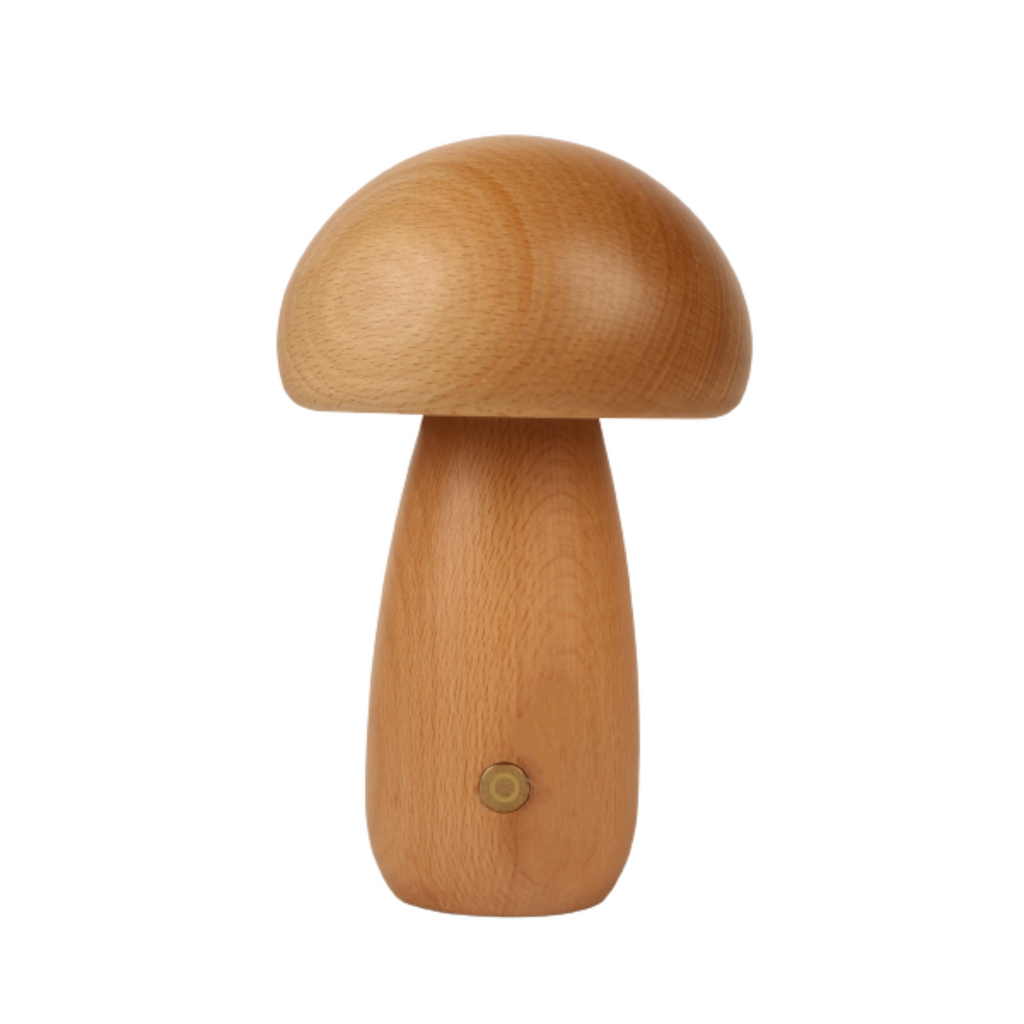 Rechargeable Wooden Mushroom LED Night Light