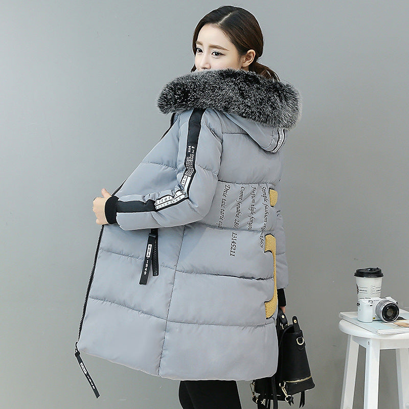 Korean Style Women's Long Warm Lightweight Down Jacket
