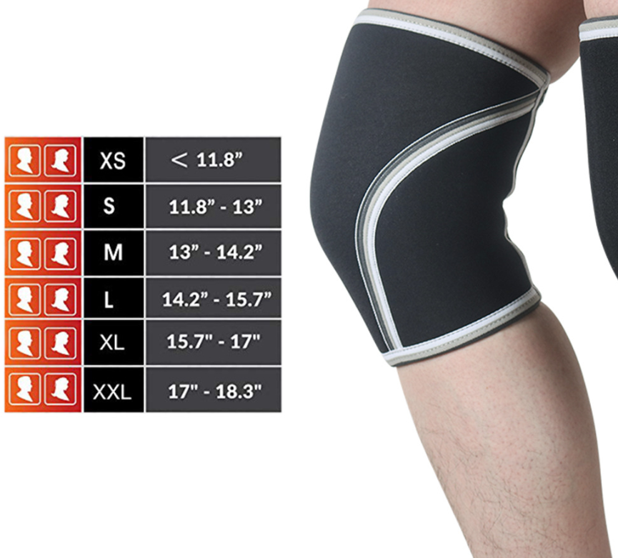 Thick Weightlifting Knee Sleeves, 7mm Neoprene Support