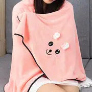Cartoon Cute Pattern Coral Fleece Bath Towel 27.5x55 In