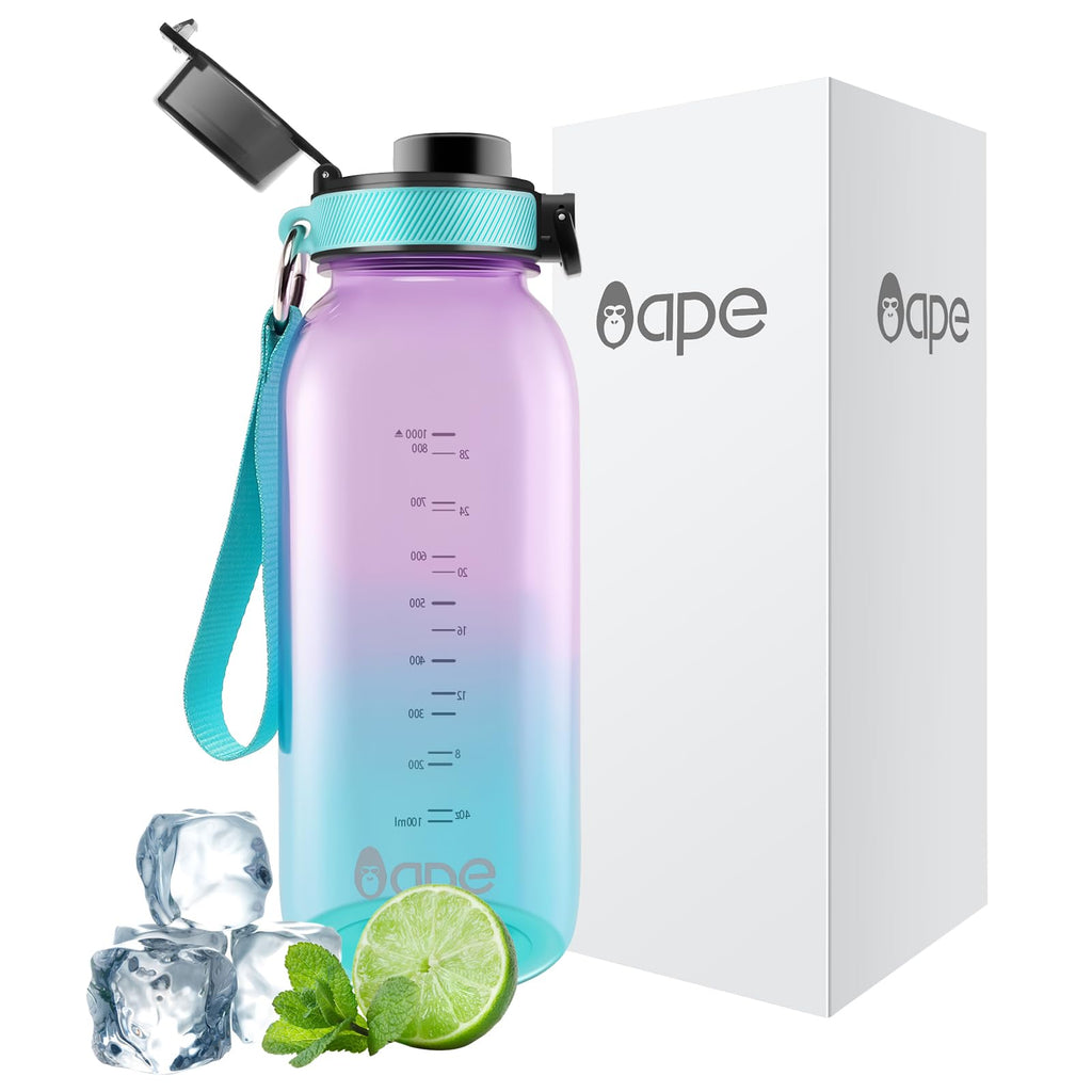 APE Sport Water Bottle 900 ml/30 oz Tritan Material BPA-Free Wide M...