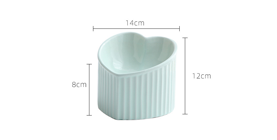 Slanted Ceramic Cat Bowl