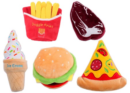 Chatty Burger Plush Dog Toy