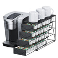 HFHOME Coffee Pod Holder for Counter Pod Holder for K-cups 4-tier Metal Coffee Capsule Sto