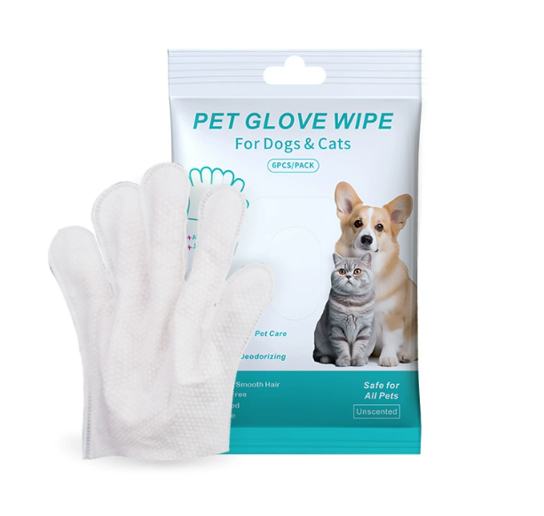 Pet Cleaning Gloves & Grooming Wipes