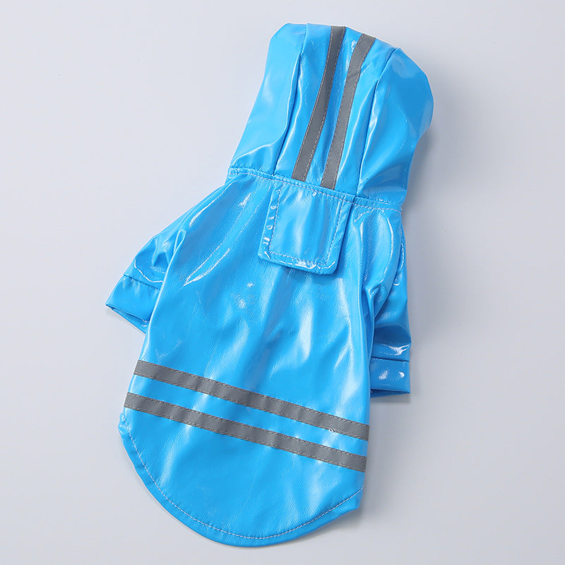 Wholesale PU Reflective Pet Raincoat for Small Dogs