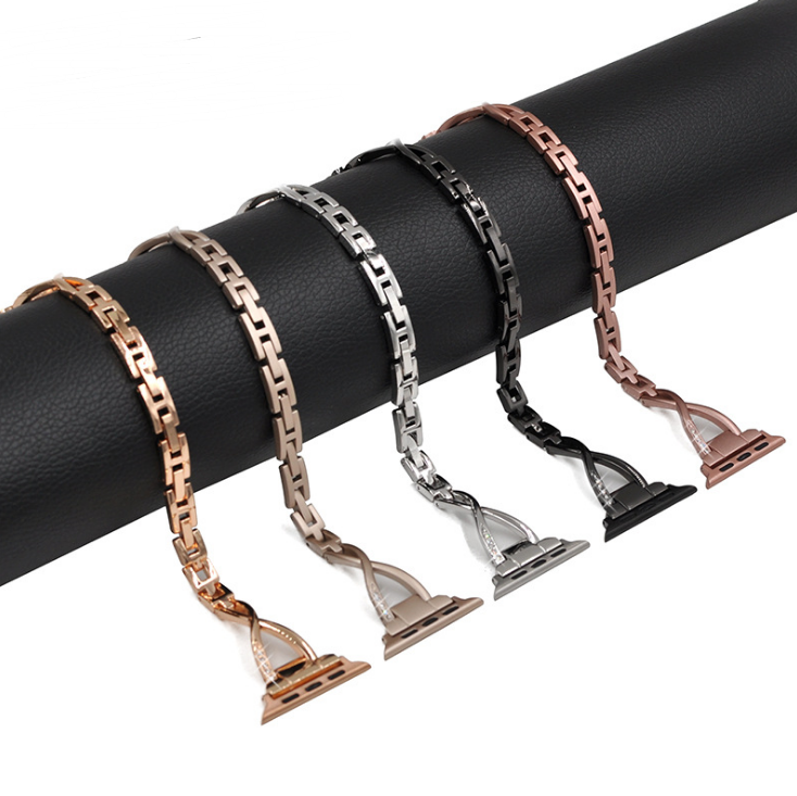 Diamond X-Type Stainless Steel Apple Watch Band