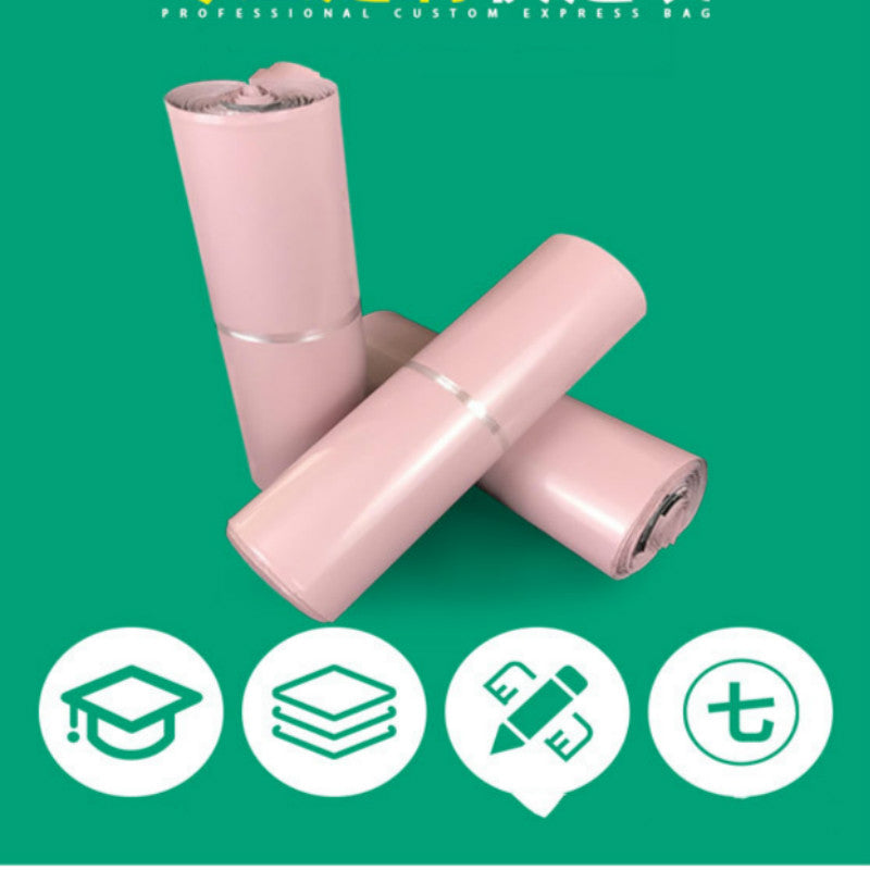 Custom Thick Waterproof Pink Mail Packaging Bags