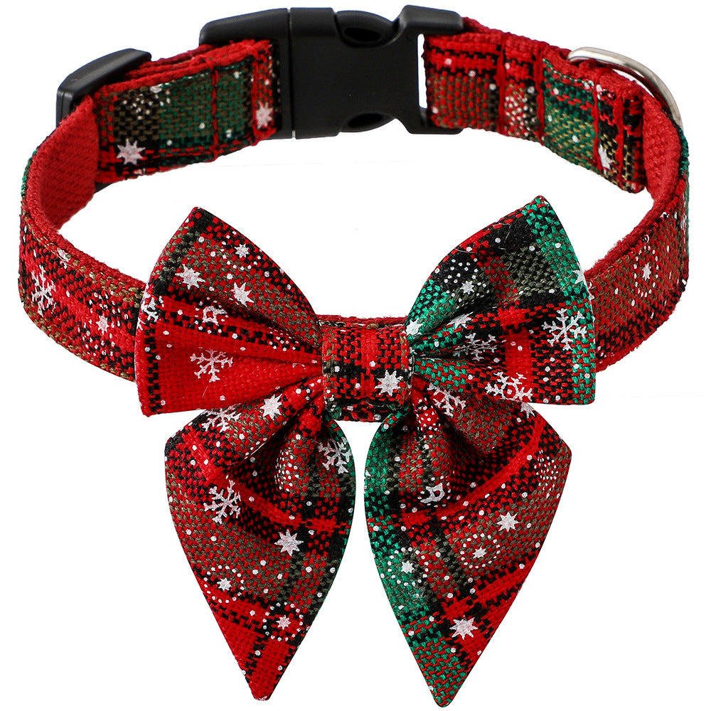 Christmas Dog Bow Tie Collar