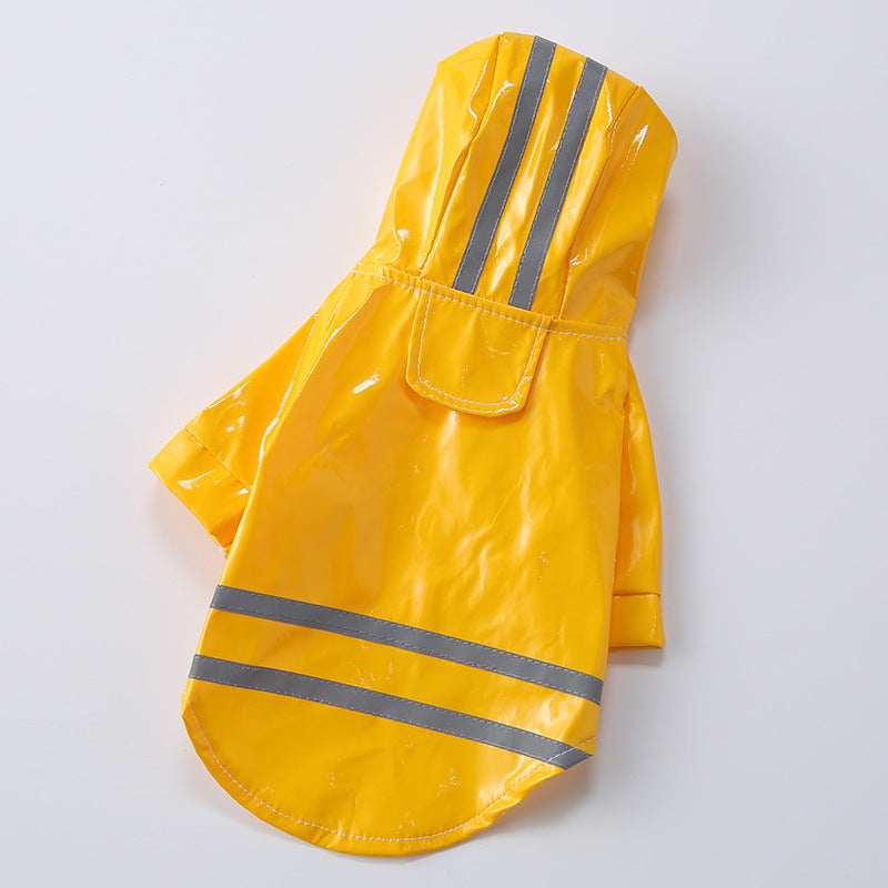 Wholesale PU Reflective Pet Raincoat for Small Dogs