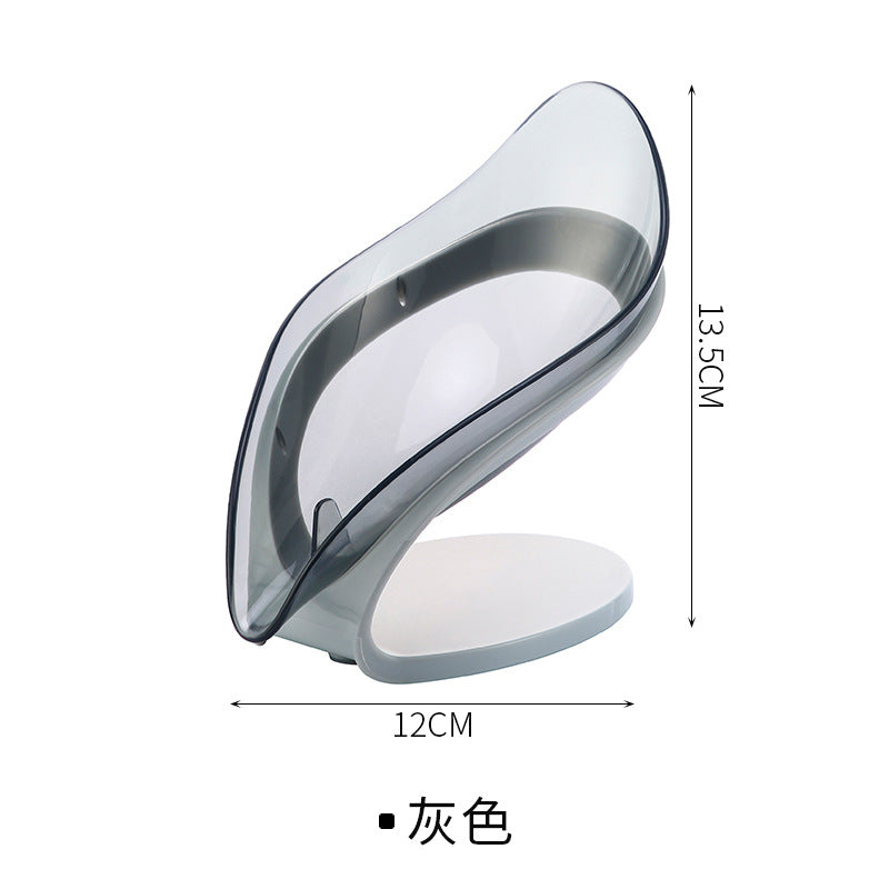 Leaf Soap Holder with Suction Cup for Bathroom Use