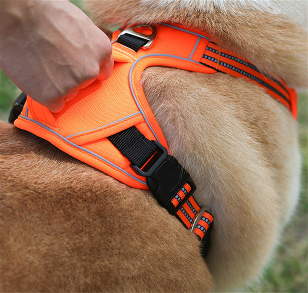 Dog Harness with Handle and Reflective Strip