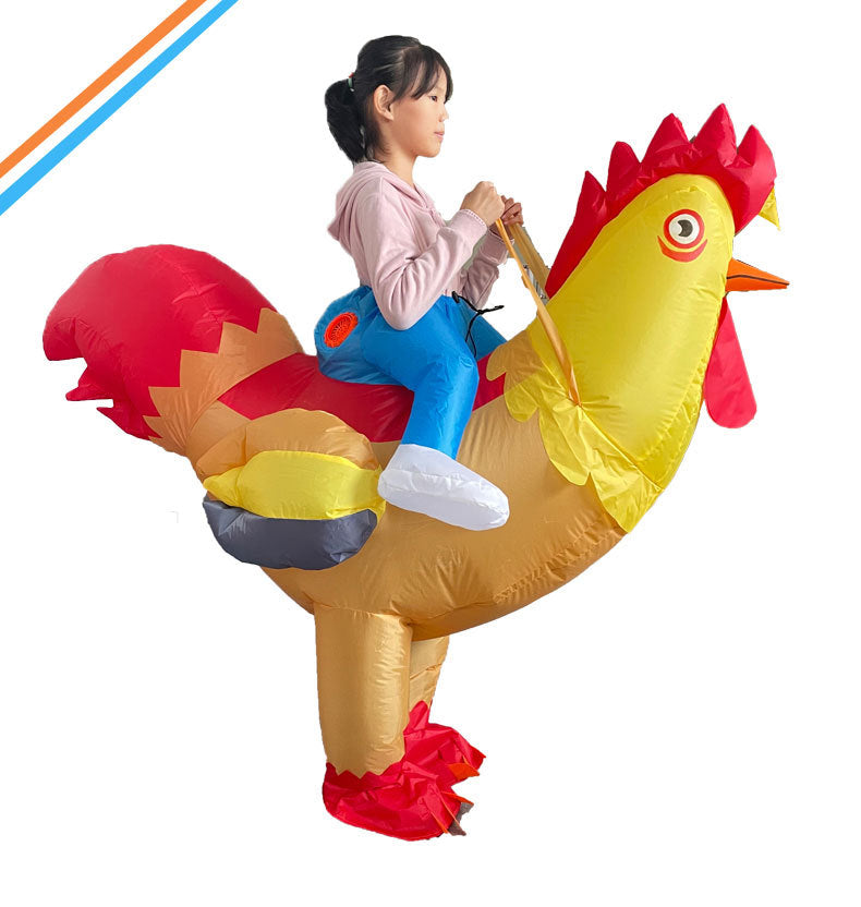 Inflatable Colorful Rooster Costume for Halloween Party