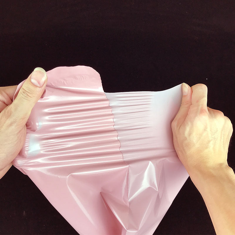 Custom Thick Waterproof Pink Mail Packaging Bags