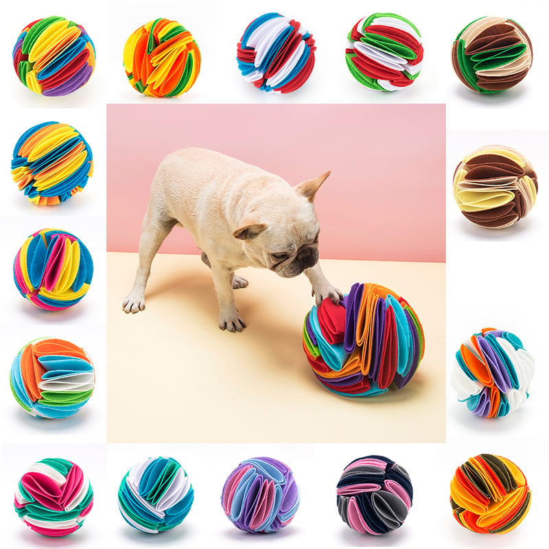 Foldable Polar-Fleece Snuffle Ball for Pets