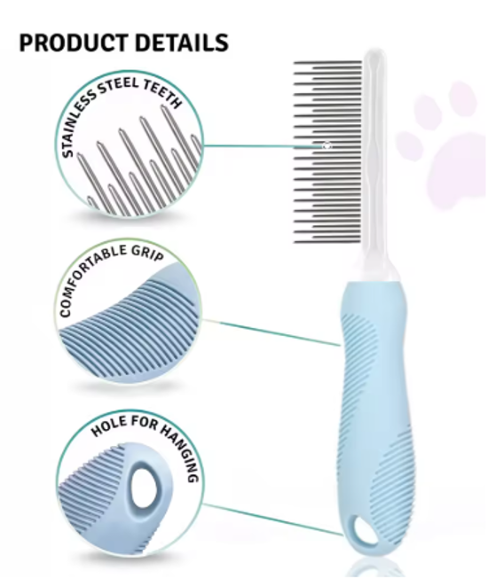 Pet Grooming Needle Comb — Fur Cleaning Brush for Dogs & Cats