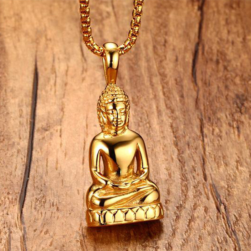 Religious Totem Pendant - 5.2CM Gold Stainless Steel