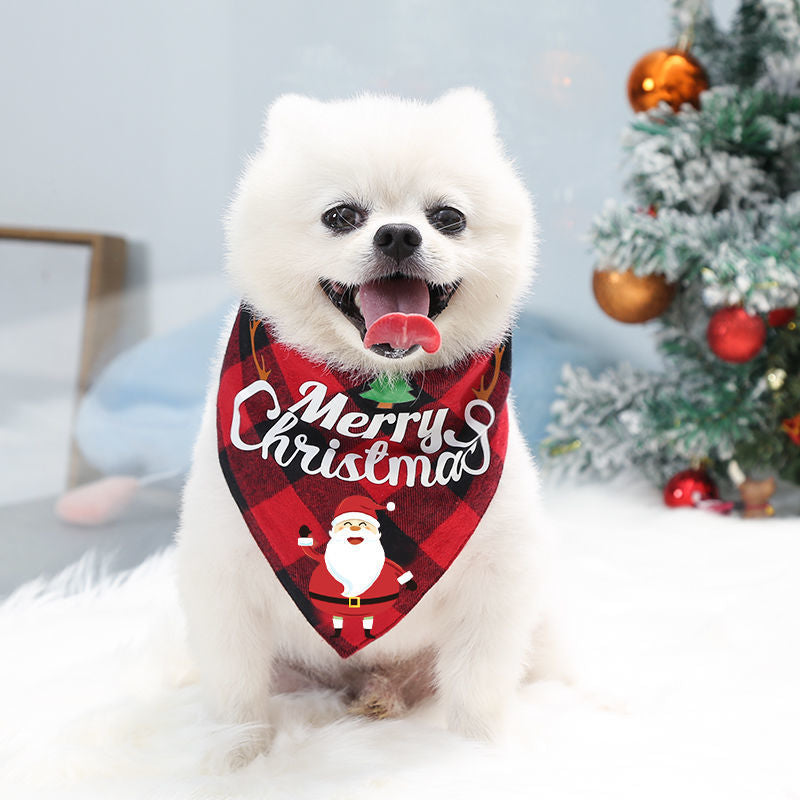 Reversible Double-Layer Cotton Pet Scarf