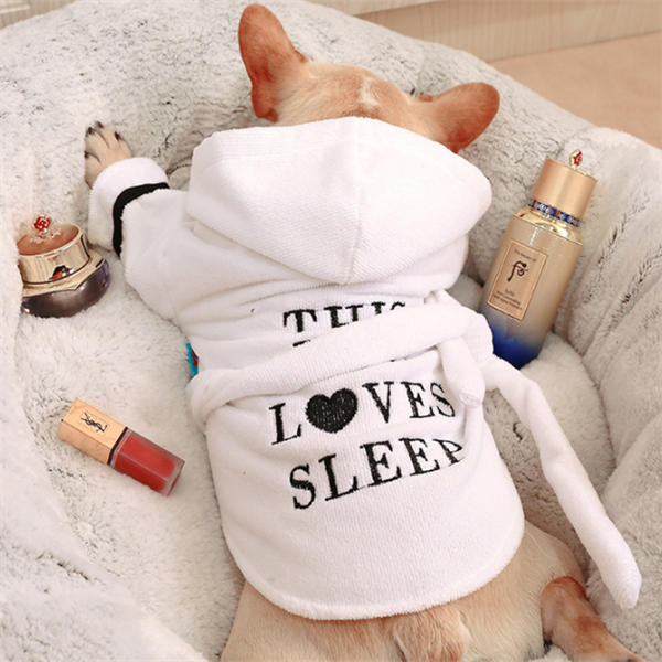 Hooded Cotton Dog Bathrobe