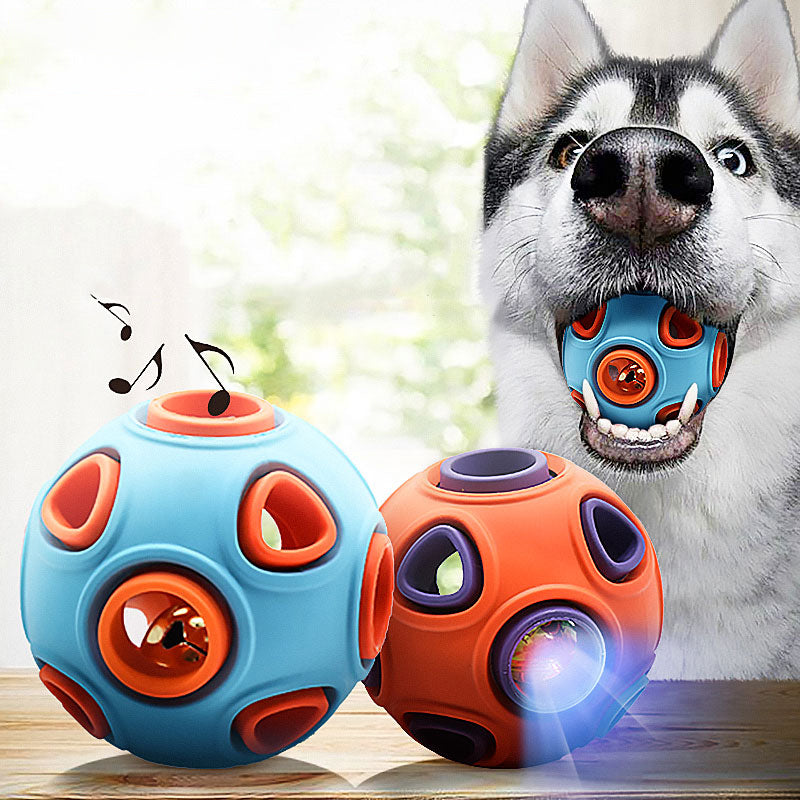 Glow-in-the-Dark Dog Chew Toy Ball — Durable Rubber Toy for Medium & Large Dogs