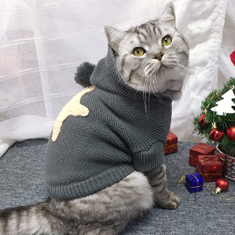 Star-Pattern Wool Sweater for Dogs and Cats