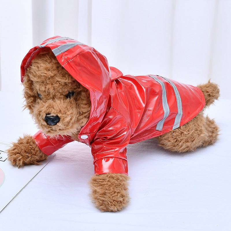 Wholesale PU Reflective Pet Raincoat for Small Dogs