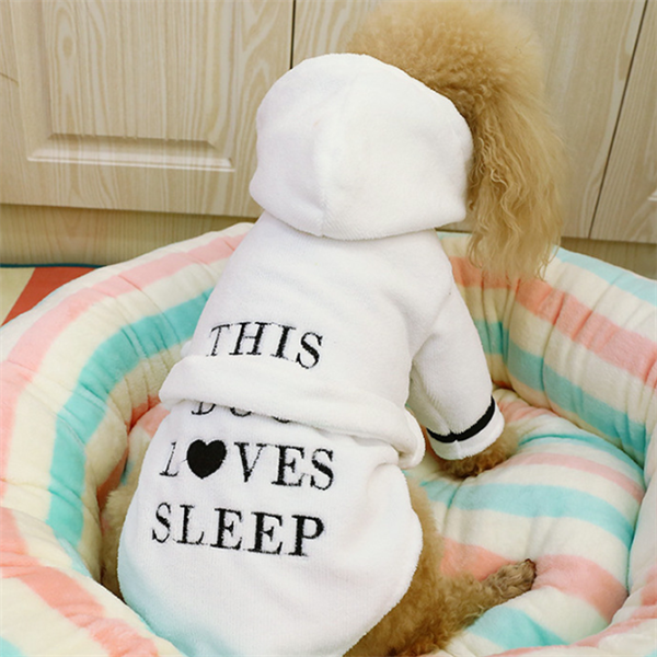 Hooded Cotton Dog Bathrobe