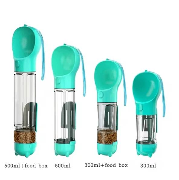 3-in-1 Dog Water Bottle with Food Box