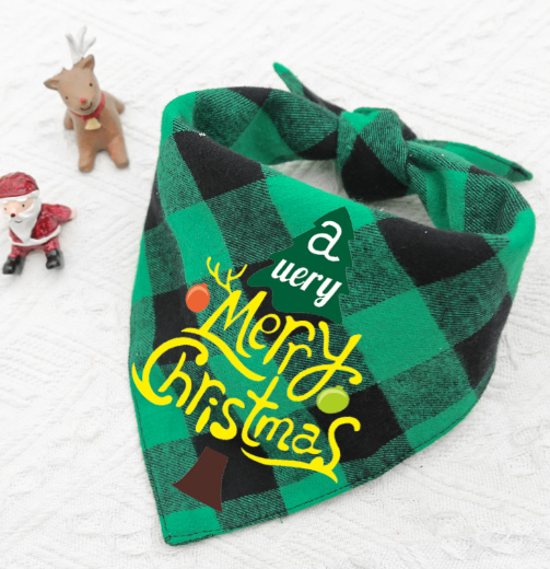 Reversible Double-Layer Cotton Pet Scarf