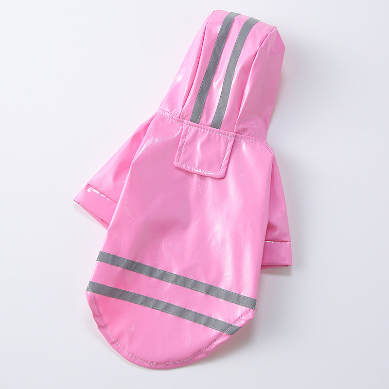 Wholesale PU Reflective Pet Raincoat for Small Dogs