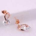 Korean Fashion Jewelry Wholesale Spiral Crystal Earrings
