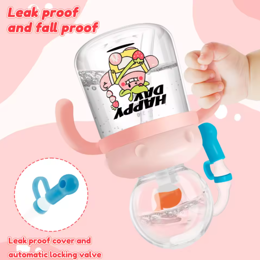 Children's Whale Cartoon Diving Fountain Water Bottle - Tritan Le...