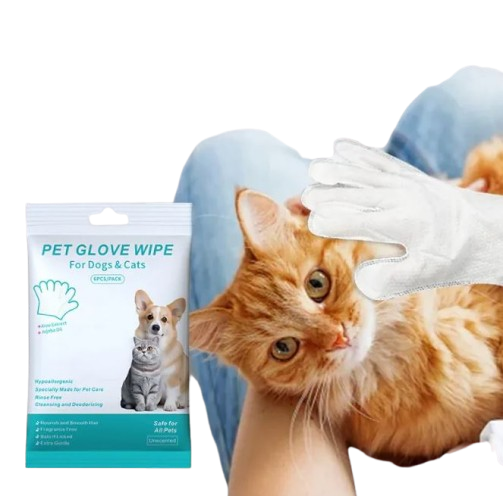 Pet Cleaning Gloves & Grooming Wipes
