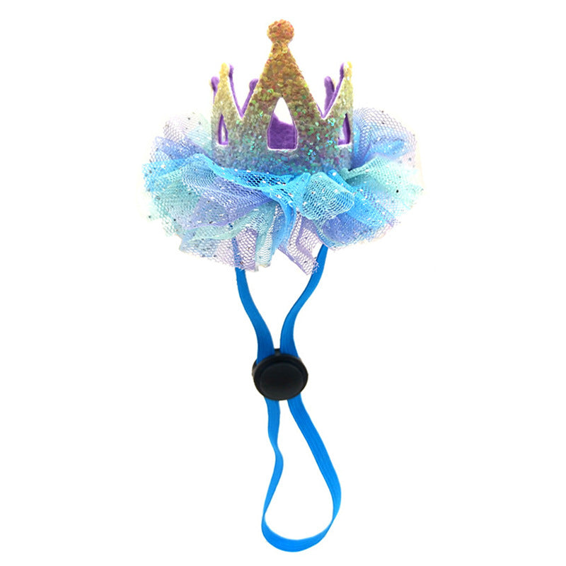 Pet Birthday Hat with Lace Crown — Cute Party Accessory for Dogs & Cats