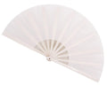 STHUAHE Large Folding Fans Rave Hand Fans Festival Fans for Women Men Chinese Japanes Hand Held Folding Fan for Music Festival EDM Performance Gifts Party Decoration (White)