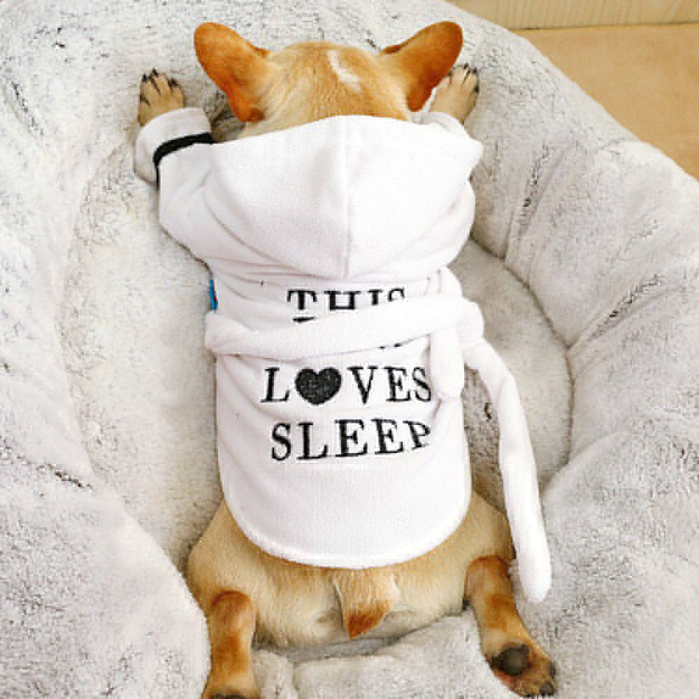 Hooded Cotton Dog Bathrobe