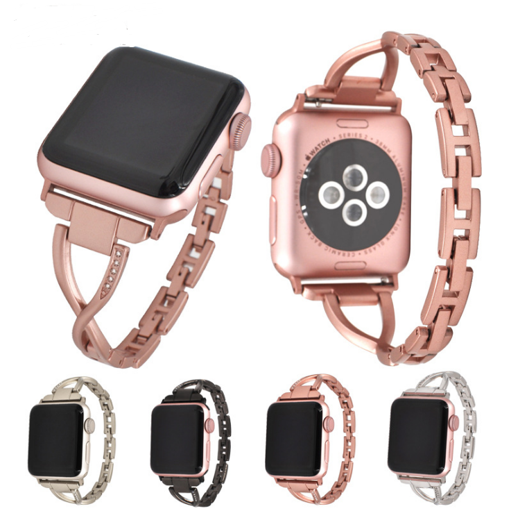 Diamond X-Type Stainless Steel Apple Watch Band