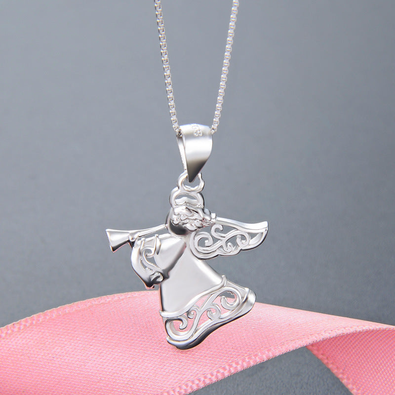 S925 Silver Necklace Pendant - Angel Design