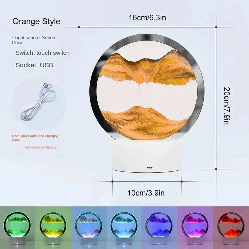 RGB LED Sandscape Table Lamp
