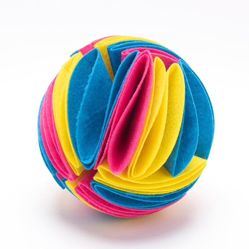 Foldable Polar-Fleece Snuffle Ball for Pets
